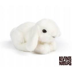 Knuffel konijn hangoor wit, living nature
