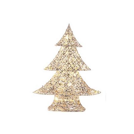 LED kerstboom zilvergoud 48 cm