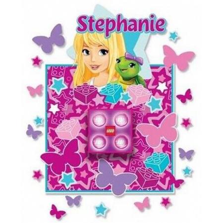 LEGO Friends: nachtlamp Stephanie 9 cm paars/roze