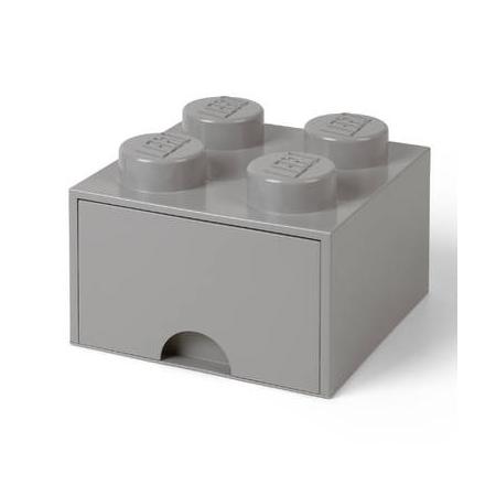 LEGO opberglade Brick 4 - Medium Stone Grey