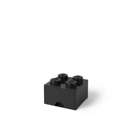 LEGO opberglade Brick 4 - zwart