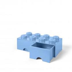 LEGO opberglade Brick 8 - Light Royal Blue