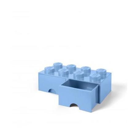 LEGO opberglade Brick 8 - Light Royal Blue