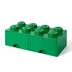 LEGO opberglade Brick 8 - donkergroen