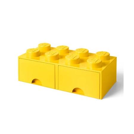 LEGO opberglade Brick 8 - geel