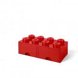 LEGO opberglade Brick 8 - rood