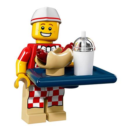Lego minifiguren serie 17 - nr 6 Hot Dog verkoper
