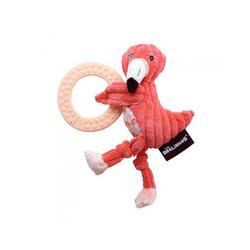 Les Deglingos bijtrinng flamingo roze 11 cm
