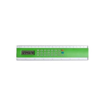 Liniaal groen met ingebouwde rekenmachine