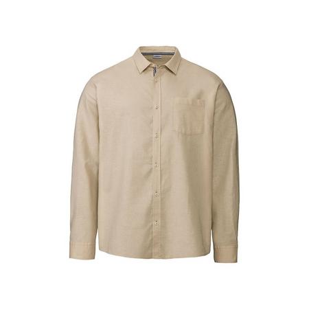 Linnen heren blouse plus size XXL (45/46), Beige
