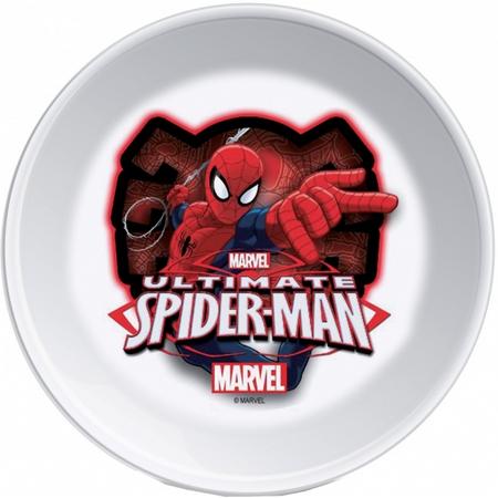 Marvel eetset Spider Man 3 delig blauw/wit