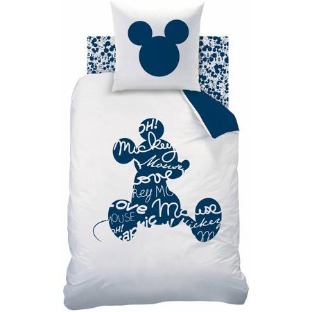 Mickey Mouse Dekbedovertrek Style 140x200cm - 63x63cm - katoen