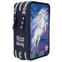 Miss Melody 3-vaks glitter etui met LED