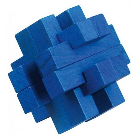 Moses Be clever! houten smartpuzzel blauw 6 cm