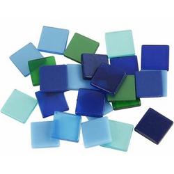 Mozaiek tegels kunsthars groen/blauw 10x10