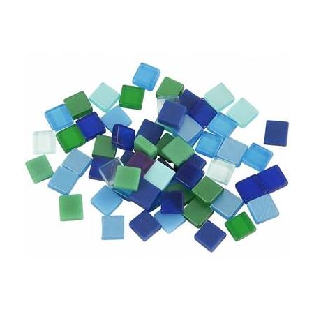 Mozaiek tegels kunsthars groen/blauw 5x5