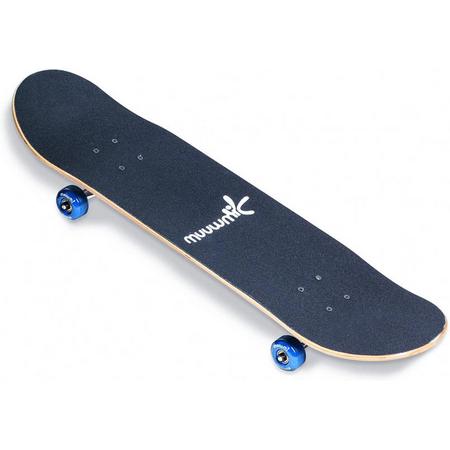 Muuwmi skateboard 79 x 20 cm hout/aluminium donkerblauw