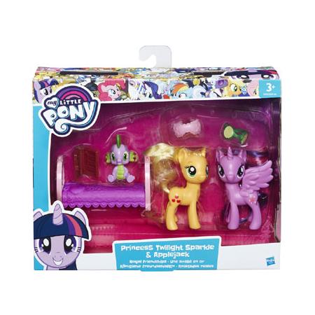 My Little Pony Prinses Sparkle en Applejack figuur