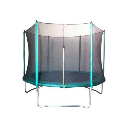 NOVA trampoline rond met veiligheidsnet en rand - 183 cm - groen