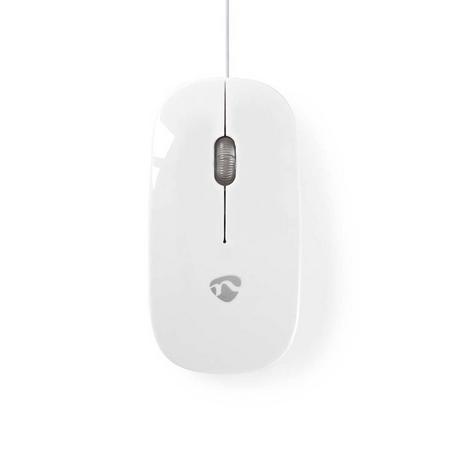 Nedis design 3 knops muis mouse wit