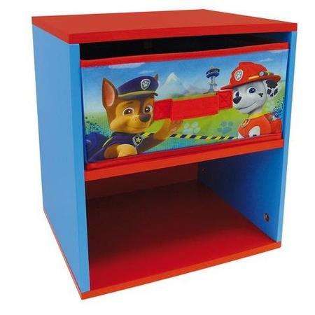 Nickelodeon Paw Patrol nachtkast hout blauw/rood 33x30x36 cm