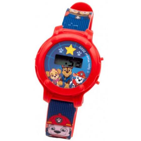 Nickelodeon horloge digitaal Paw Patrol 19 cm PVC rood/blauw