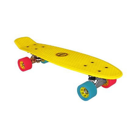 Nijdam plastic skateboard - 22,5 inch - geel