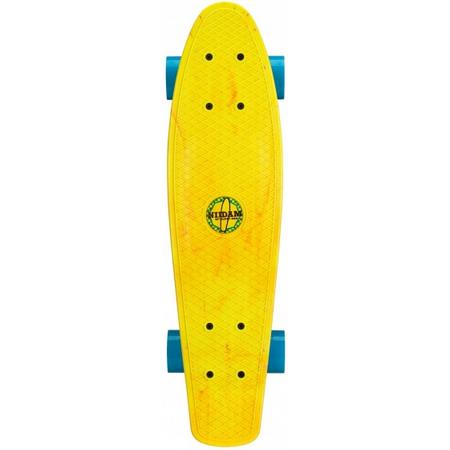 Nijdam skateboard kunststof geel/blauw 57 x 15 cm