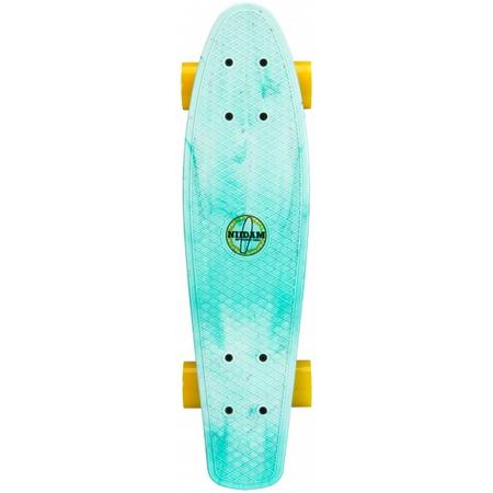 Nijdam skateboard kunststof mintgroen/geel 57 x 15 cm