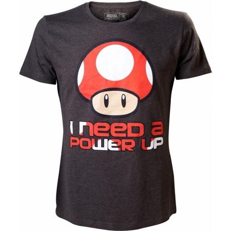 Nintendo - I Need a Power Up Grey T-Shirt