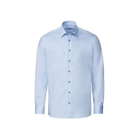 Nobel League Selection Heren overhemd slim fit 40, Blauw