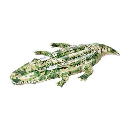 Opblaasbare camouflage krokodil rider