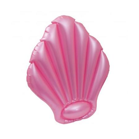 Opblaasbare roze Schelp float luchbed - 125 cm