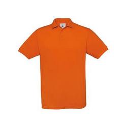 Oranje polo t-shirt met korte mouw l