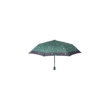 Perletti mini-paraplu Time dames 96 cm microfiber groen/grijs