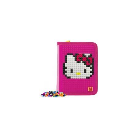 Pixie crew etui met pixels Hello Kitty 19 cm roze