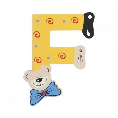 Playshoes letter F beer hout 10 cm