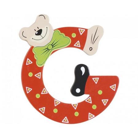 Playshoes letter G beer hout 10 cm