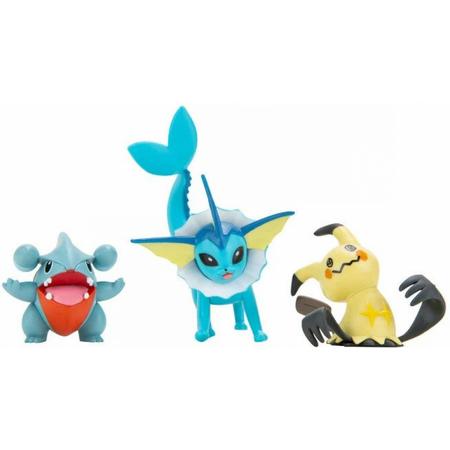Pokemon Battle Figure Pack - Vaporeon, Mimikyu, Gible
