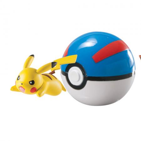 Pokémon Clip \n Carry Great Ball met Pikachu figuur