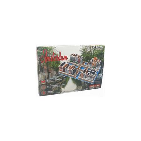 Pro-Lion puzzel Amsterdam 35,2 cm karton bruin 107 stukjes