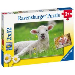Ravensburger puzzel 2 x 12 stukjes boederijdieren