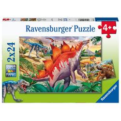 Ravensburger puzzel 2x24 stukjes wilde oertijddieren