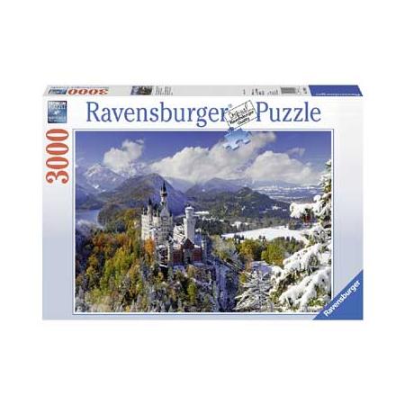Ravensburger puzzel Slot Neuschwanstein in de winter - 3000 stukjes