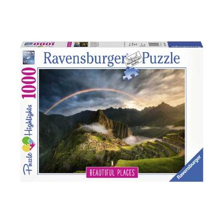 Ravensburger puzzel regenboog bij Machu Picchu - 1000 stukjes