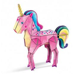 Rebo Productions 3D-puzzel Unicorn meisjes roze/blauw 47 stuks