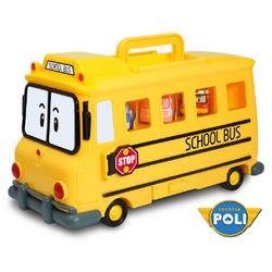 Robocar Poli schoolbus met opslagruimte 14 die-castfiguren