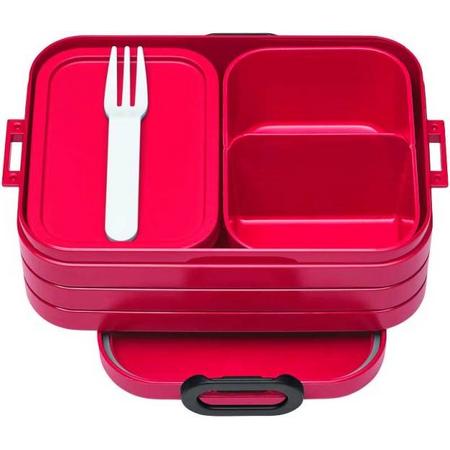 Rosti Mepal lunchbox Bento Midi 12 x 18,5 x 6,5 cm rood