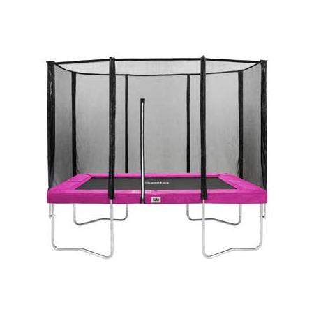 Salta Combo trampoline met veiligheidsnet rechthoekig - 153 x 213 cm - roze