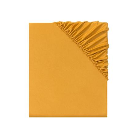 Satijnen hoeslaken 180 - 200 x 200 cm Geel